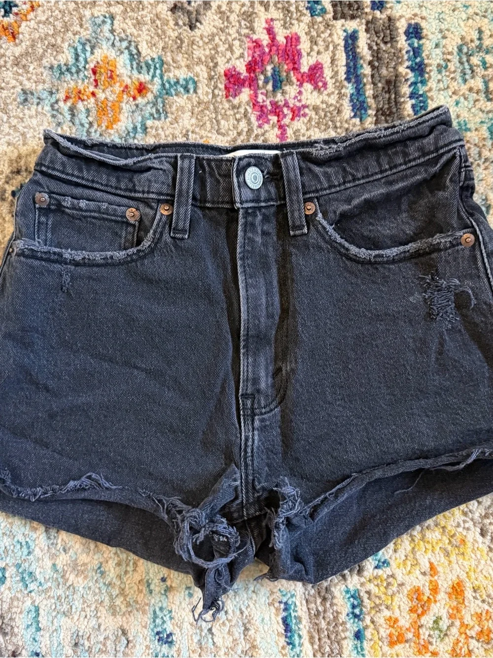Abercrombie the mom shorts high rise curve love